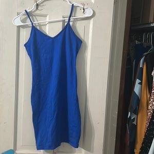Royal blue summer spaghetti too dress